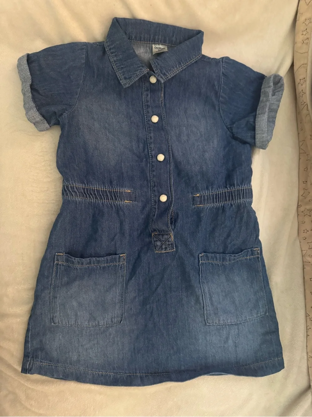 OshKosh B'gosh Denim Blue Short-Sleeve Shirt Dress